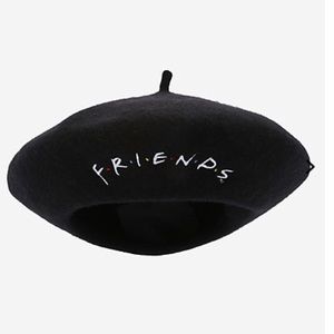 NWT Friends tv show logo black beret hat for women